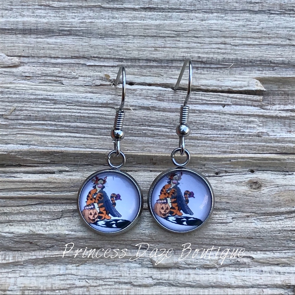 Tigger Halloween Dangle Earrings
